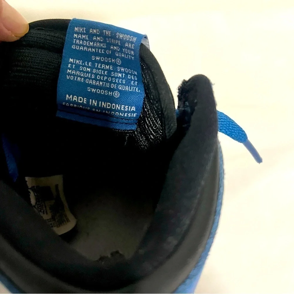 Jordan Air 1 Retro High OG (PS) 13c ‘Dark Marina Blue' Blk/Wht AQ2665-404 EUC